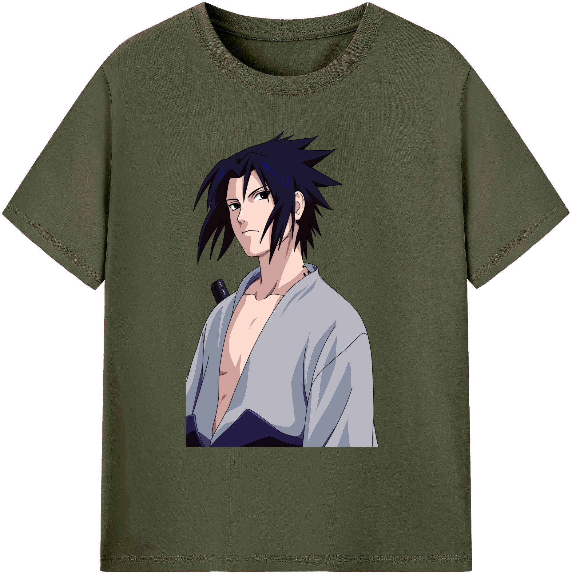 （画像用） NARUTO -ナルト- うちは サスケ Uchiha Sasuke 綿100％ メンズ半袖Tシャツ｜肌触りやわらか＆通気性